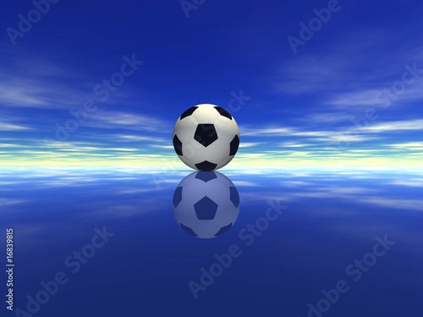 Obraz soccer ball on water