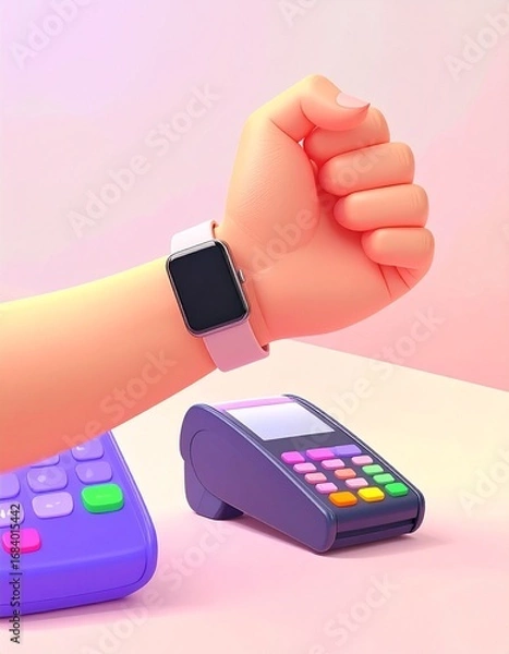 Fototapeta hand with calculator