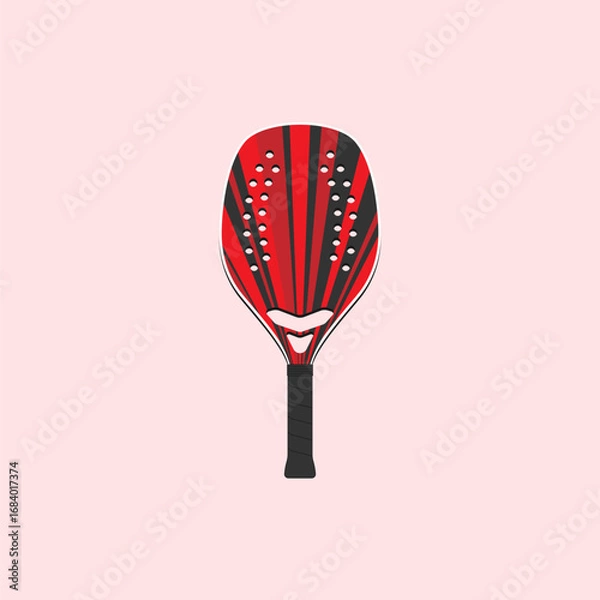 Fototapeta Simple beach tennis racket template.