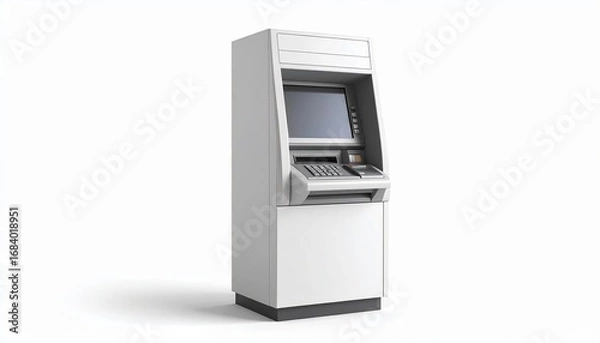 Fototapeta atm machine isolated on white background