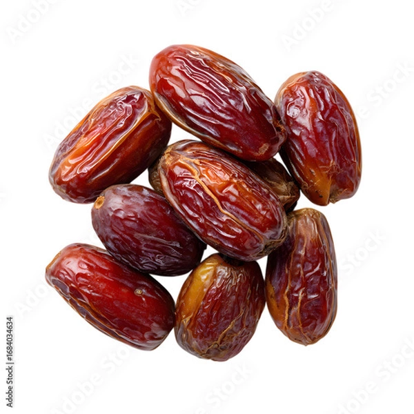Fototapeta Medjool Dates CloseUp of Sweet Dried Dates for Recipes and Nutrition isolated on transparent background