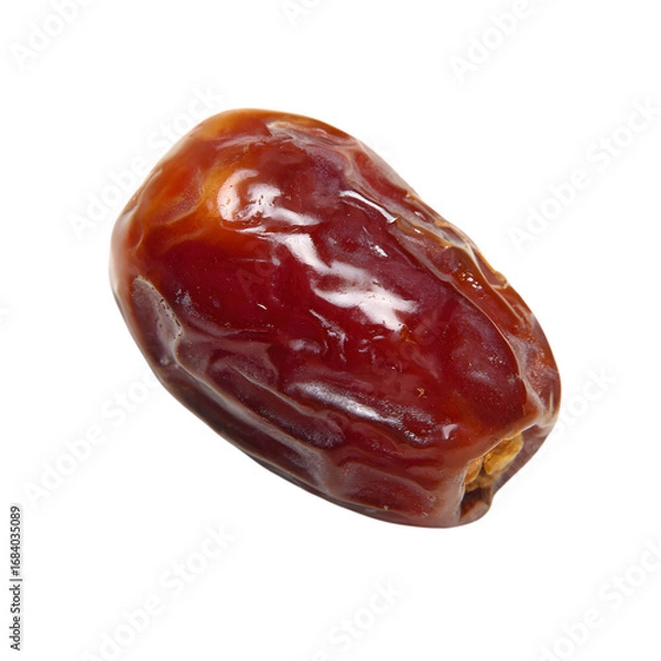 Fototapeta Juicy Medjool Date Fruit Closeup Photo of a Single Date isolated on transparent background