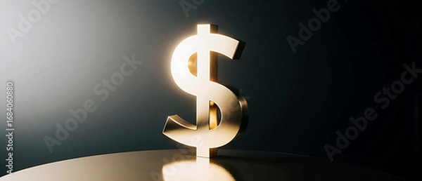 Obraz burning candle with dollar sign