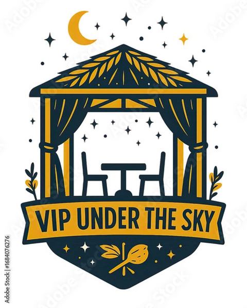 Obraz Sukkah under the stars t-shirt print, VIP under the sky -