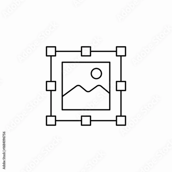 Fototapeta image editing icon sign vector