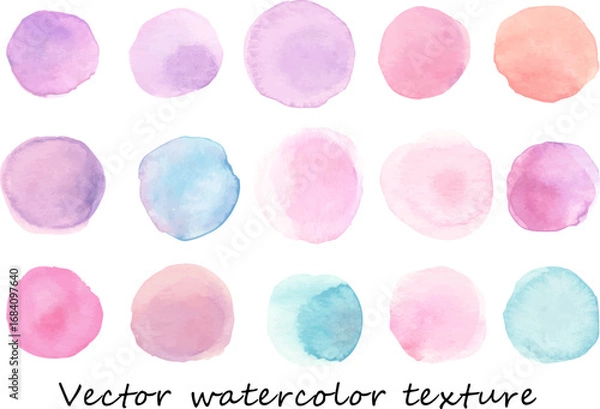 Fototapeta 丸の水彩テクスチャ