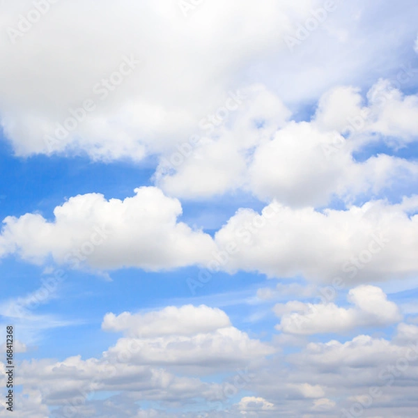 Fototapeta Clouds with blue sky background.