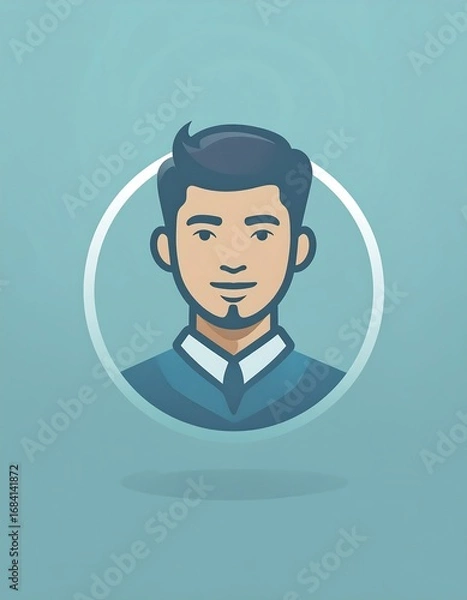 Obraz Simple male avatar profile