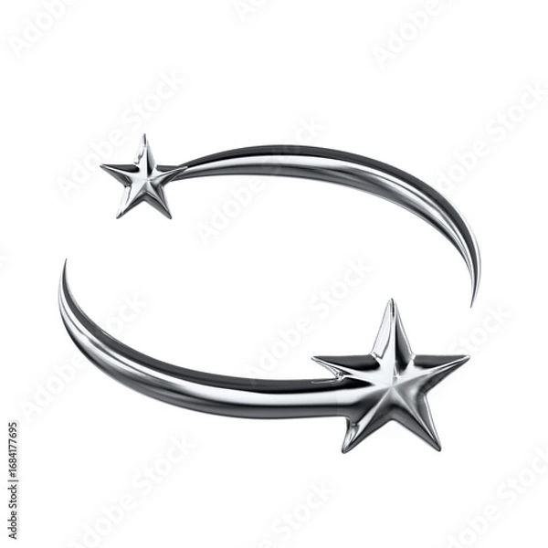 Obraz 3d chrome icon Abstract