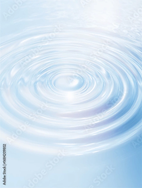 Fototapeta 大きな水面の輪のブルー背景