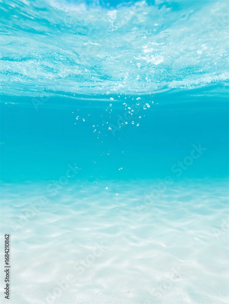 Fototapeta 南国の海の水中背景