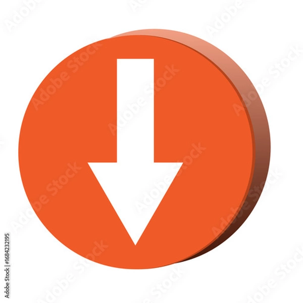 Fototapeta Down Arrow Button
