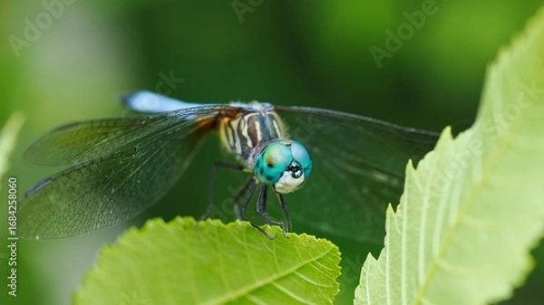 Obraz dragonfly on a leaf