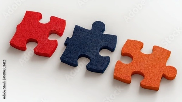 Fototapeta Modular Jigsaw Puzzle Design for Enhanced Cognitive Engagement and Customizable Interlocking Systems