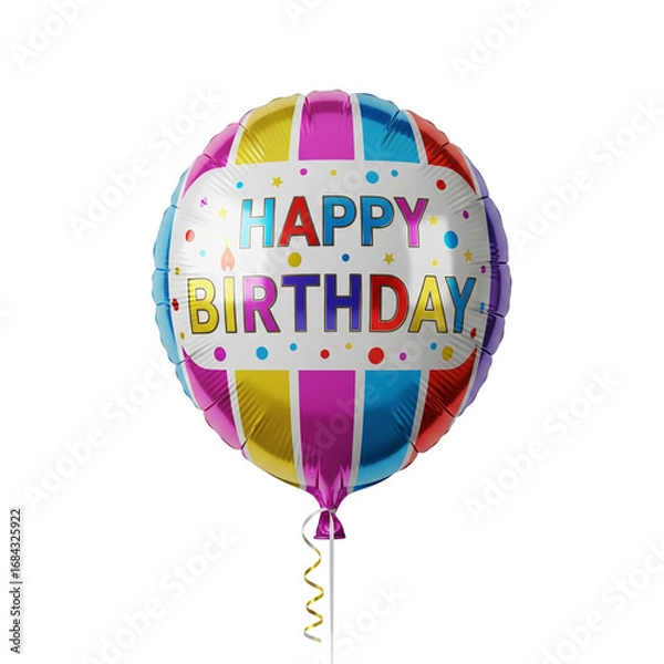 Fototapeta Vibrant Happy Birthday balloon floats celebrating joy and festive cheer for parties and events