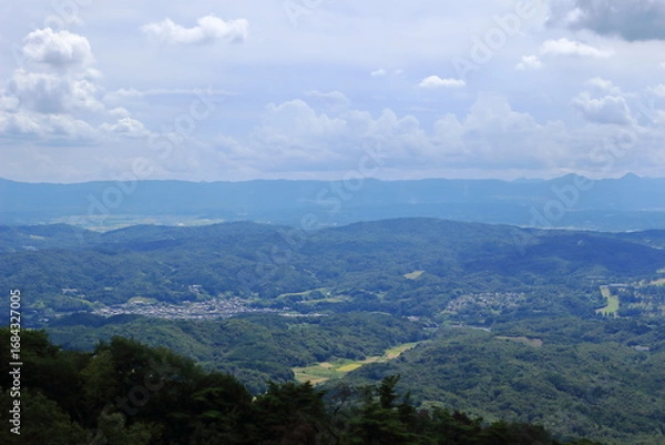 Obraz 三重県伊賀市　三国越展望台からの眺め