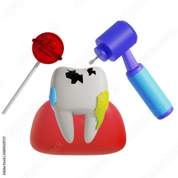 Obraz 3D Tooth Crooked