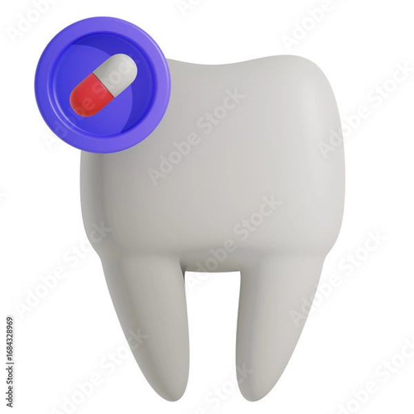 Obraz 3D Tooth with Medicine
