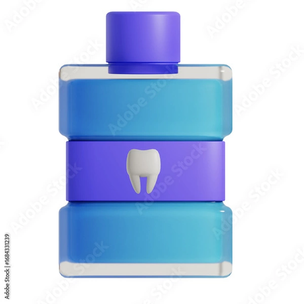 Obraz 3D Mouthwash Bottle
