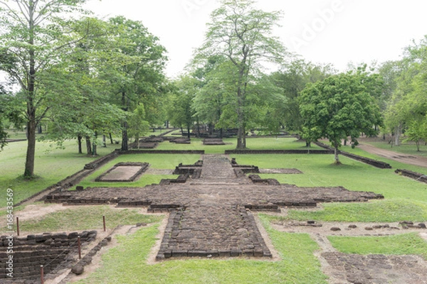 Fototapeta The great stupa of Draravati, Si thep, Phetchabun, Thailand.
