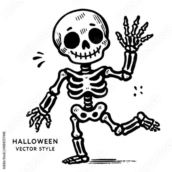 Obraz Zombie Head in Watercolor Vector Style – Spooky & Fun Halloween Design (2)