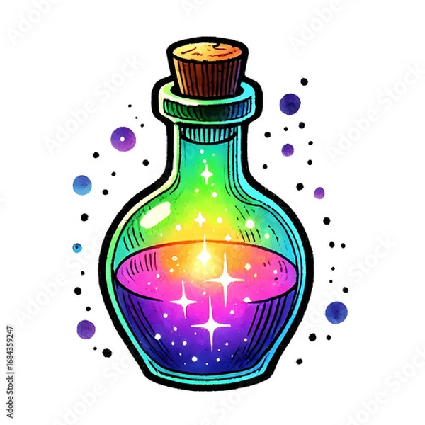 Obraz ไม่มีชื่อ (5000 x 5000 px) - 18..Spider Web – Watercolor Vector Style with Bold Outlines1