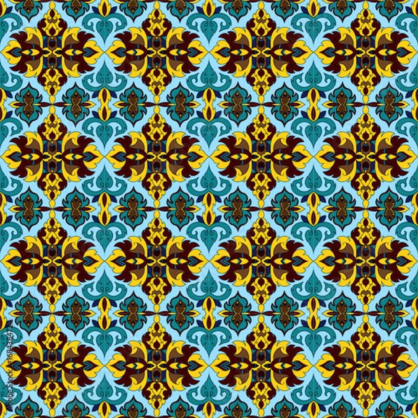 Obraz seamless pattern with golden ornament