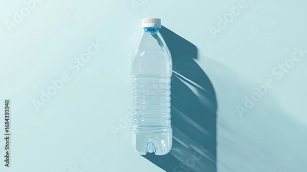 Fototapeta Premium Quality Image of Realistic Plastic Water Bottle Mockup