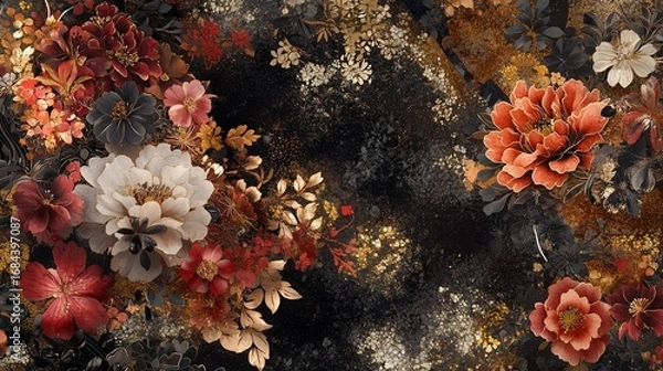 Fototapeta High Resolution of Beautiful Flower Background Backdrop for Wedding Decorations