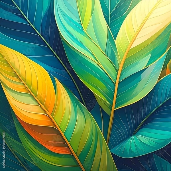 Fototapeta Tropical Leaf Abstraction.