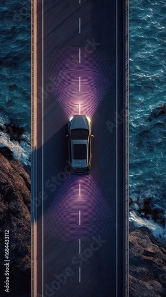 Fototapeta Autonomous Vehicle LIDAR Sensor Array for Advanced Perception and Navigation Systems