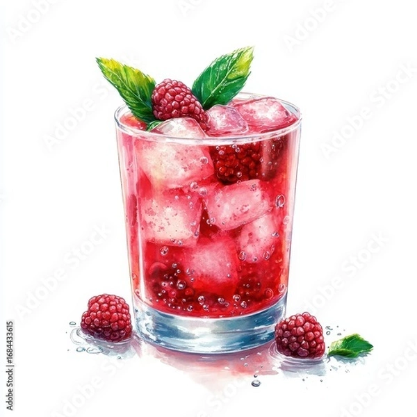 Fototapeta Carbonation Dynamics and Phytochemical Profile of Raspberry-Infused Sparkling Beverage