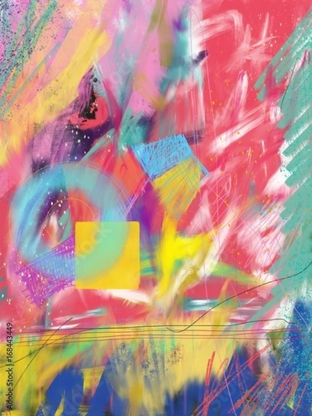 Obraz background of colorful scribbles.