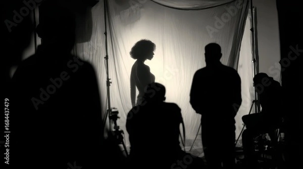 Fototapeta Advanced Filmmaking Technique Cinematic Lighting  Sound Design  and Directional Composition