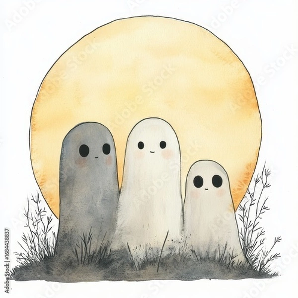Fototapeta Multifunctional Ghost-Shaped Apparition Art Installation for Halloween and Themed Events
