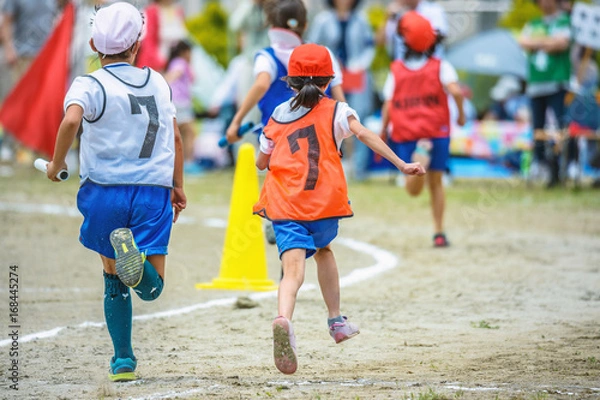 Obraz 運動会　リレー風景