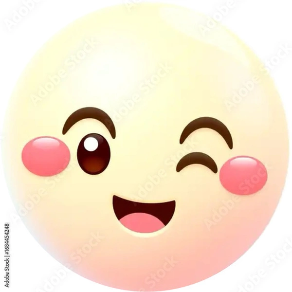 Fototapeta 3d yellow emoji emotion character