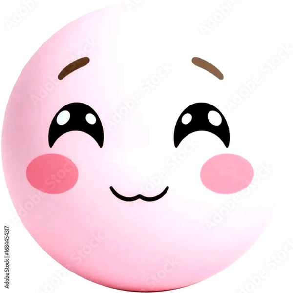 Fototapeta 3d pink emoji emotion character pastel color