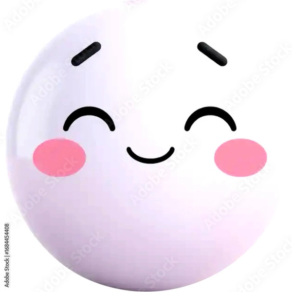 Fototapeta 3d pink emoji emotion character pastel color