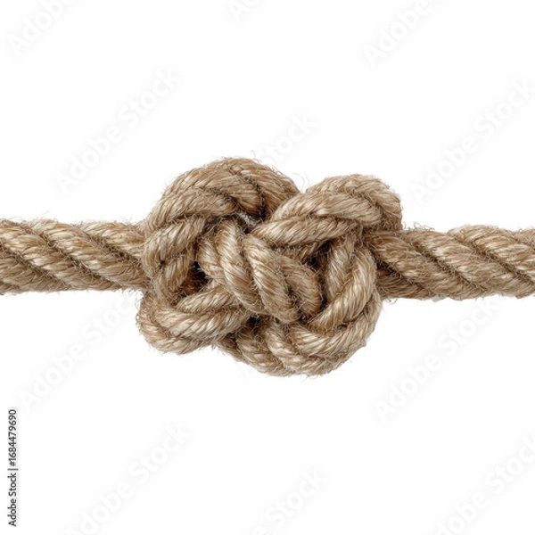 Fototapeta Knot tying technique workshop tutorial craft isolated on transparent background