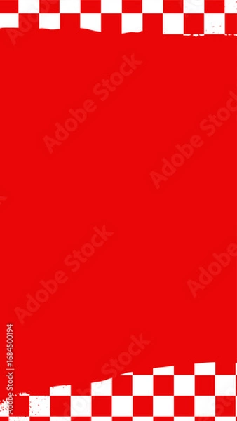 Fototapeta Red and White Checkered Border.
