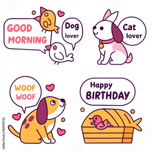 Fototapeta easter bunny with eggs