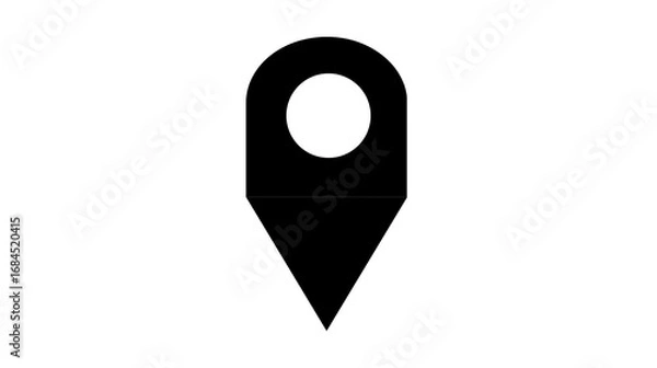 Obraz Navigation icon digital design graphic representation modern aesthetic central view user interface concept