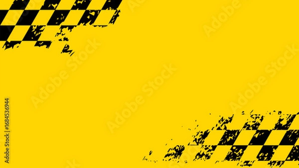 Obraz Racing Flags Grunge Checkered Flag Race Background.