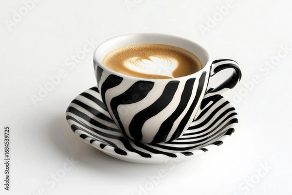 Obraz Bold Zebra Striped Coffee Cup