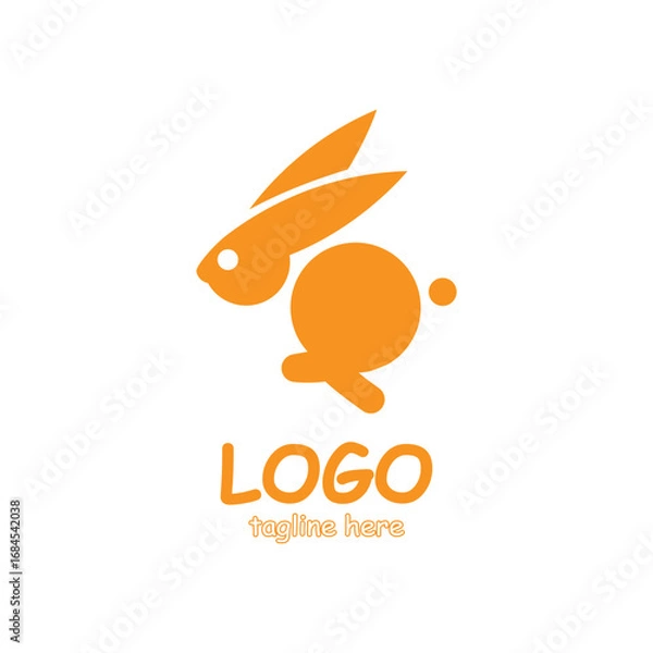 Obraz Simple rabbit logo