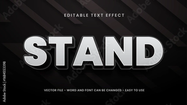Fototapeta Stand editable text effect  3d editable text style