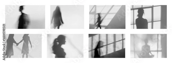 Fototapeta PNG Blank comic strip template design, element set on transparent background