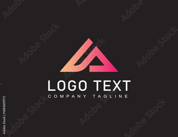 Obraz Abstract shape with initial letter a logo design inspiration