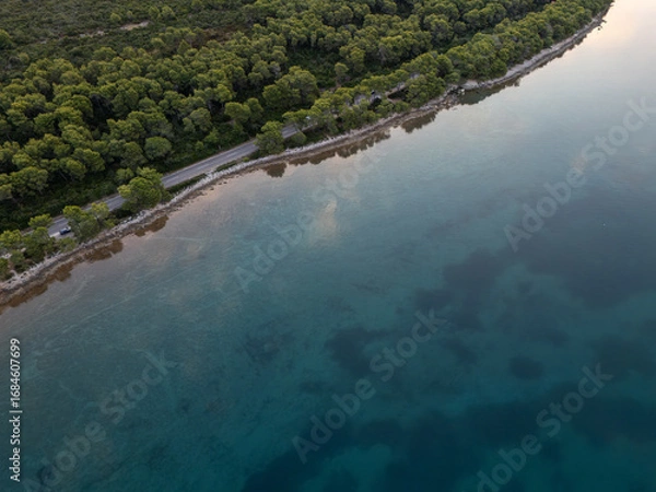 Obraz  Marvelous aerial view on Croatian sea landscape and  Mediterranean coastline